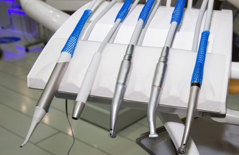 Closeup to endodontic machine for dentist surgery